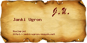 Janki Ugron névjegykártya